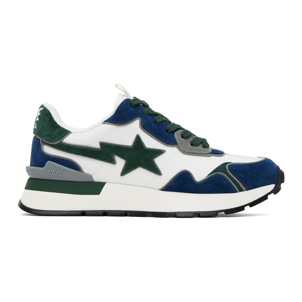  베이프 BAPE White & Navy 로아 Roadsta Express #2 Sneakers 232546M237019