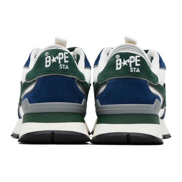  베이프 BAPE White & Navy 로아 Roadsta Express #2 Sneakers 232546M237019