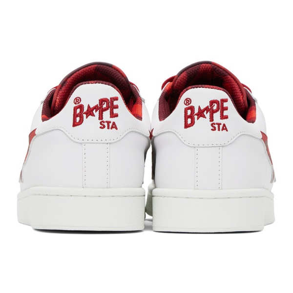  베이프 BAPE White & Red Skull Sta Sneakers 232546M237012