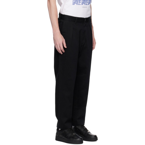  베이프 BAPE Black One Point Trousers 231546M191001