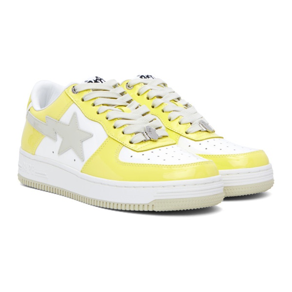  베이프 BAPE SSENSE Exclusive Yellow Sta Sneakers 231546F128017