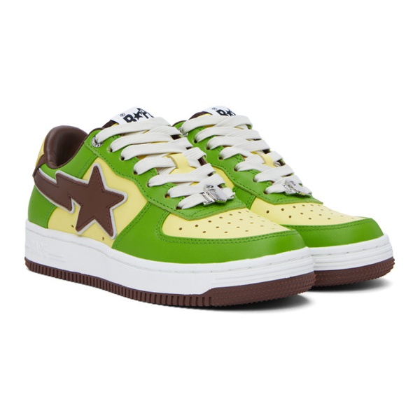  베이프 BAPE SSENSE Exclusive Green Sta Sneakers 231546F128018