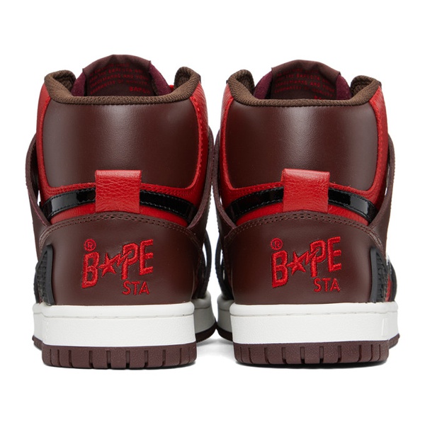  베이프 BAPE Red & Brown Sta 93 Hi Sneakers 231546M237033
