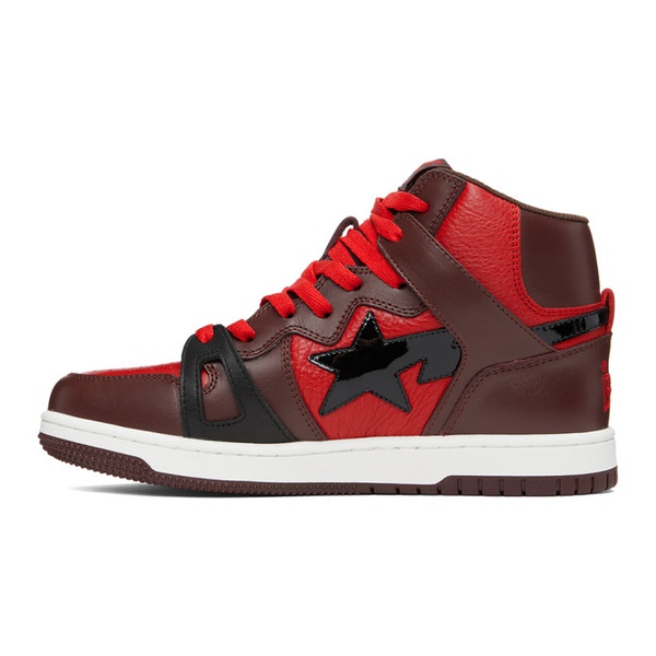  베이프 BAPE Red & Brown Sta 93 Hi Sneakers 231546M237033