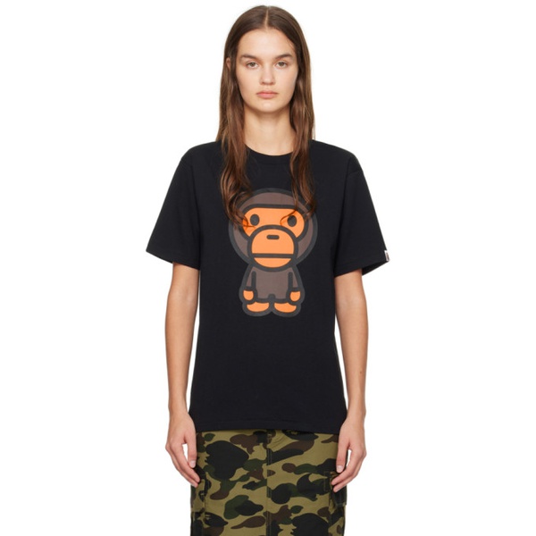  베이프 BAPE Black Big Baby Milo T-Shirt 232546F110000