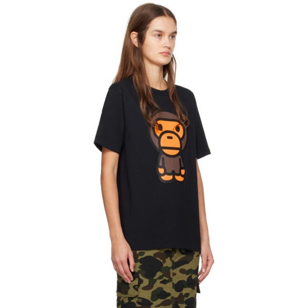  베이프 BAPE Black Big Baby Milo T-Shirt 232546F110000