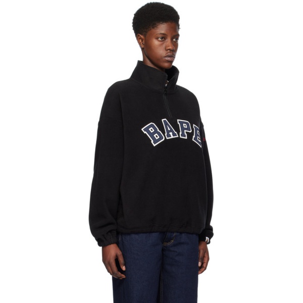  베이프 BAPE Black Zip-Up Sweatshirt 232546F097013
