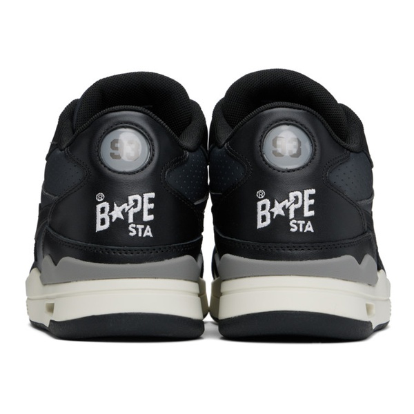  베이프 BAPE Black & Gray Clutch Sta #1 Sneakers 232546F127001