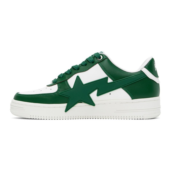  베이프 BAPE Green & White STA OS Sneakers 241546M237031