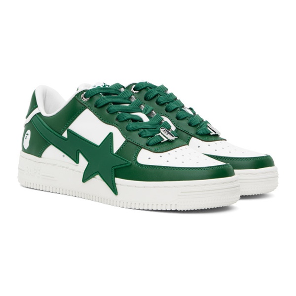  베이프 BAPE Green & White STA OS Sneakers 241546M237031