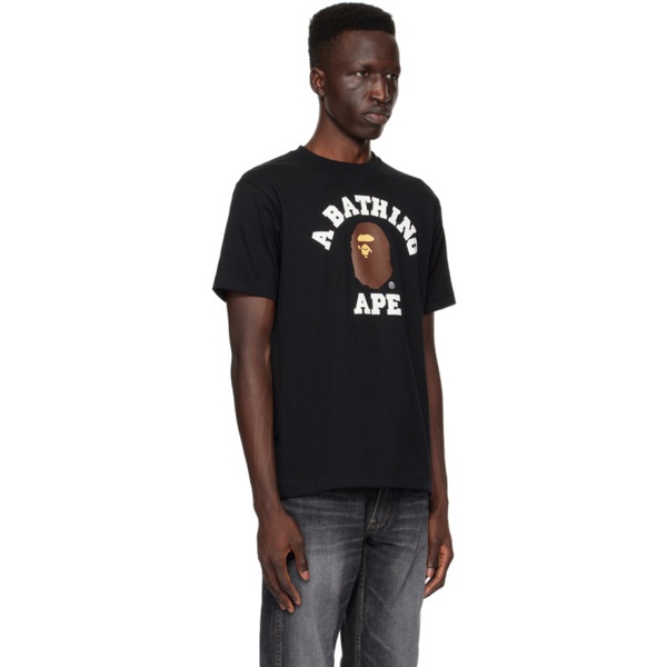  베이프 BAPE Black College T-Shirt 241546M213236
