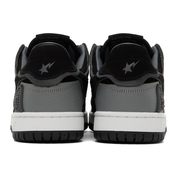  베이프 BAPE Black & Gray Sk8 Sta #6 M2 Sneakers 241546F128023
