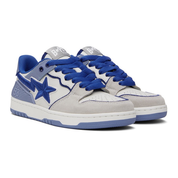  베이프 BAPE Gray & Blue STA #5 Sneakers 241546F128021