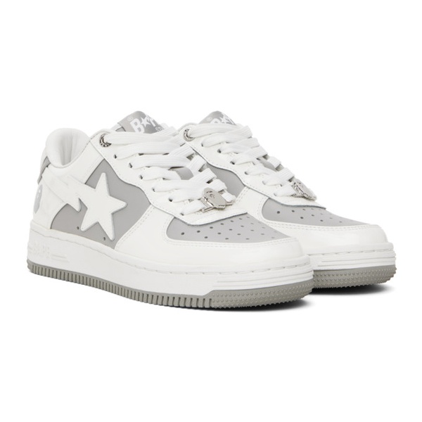  베이프 BAPE White & Gray STA #6 Sneakers 241546M237003