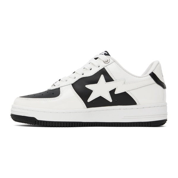  베이프 BAPE White & Black STA #6 Sneakers 241546M237004