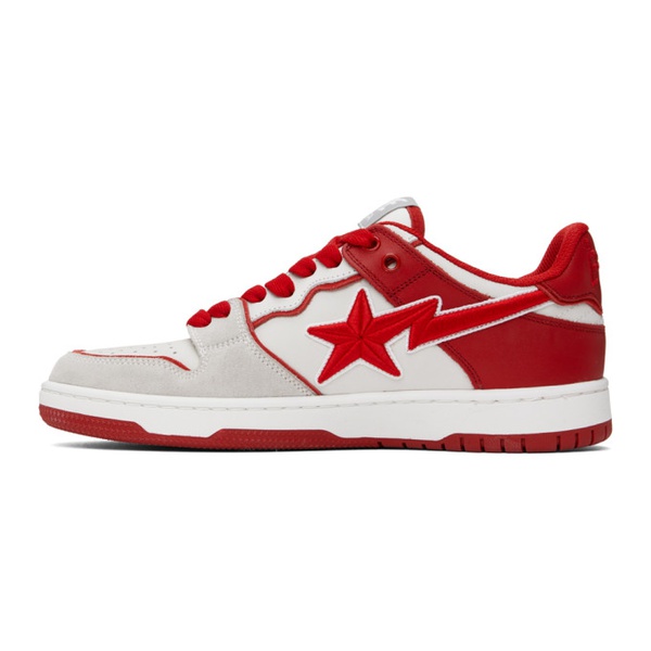  베이프 BAPE Gray & Red STA #5 Sneakers 241546M237017