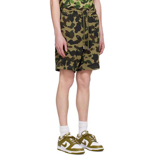  베이프 BAPE Khaki 1st Camo Ape Head One Point Shorts 241546M193013