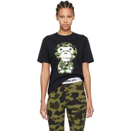 베이프 BAPE Black ABC Camo Big Baby Milo T-Shirt 241546F110089