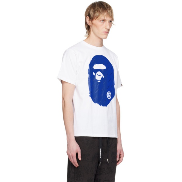  베이프 BAPE White Hexagram Big Ape Head T-Shirt 241546M213155