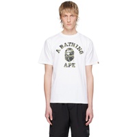 베이프 BAPE White 1st Camo College T-Shirt 241546M213203