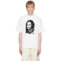 베이프 BAPE White Art Print T-Shirt 241546M213019