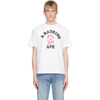 베이프 BAPE White Camo College T-Shirt 241546M213215