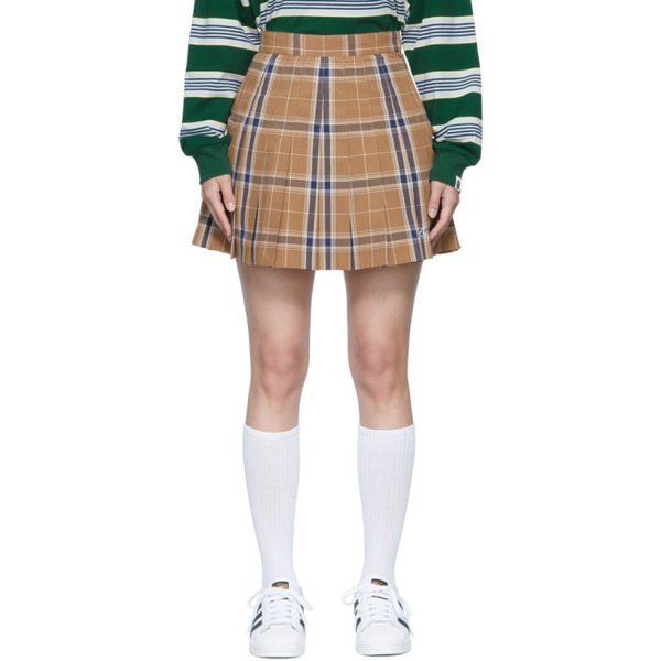  베이프 BAPE Brown Polyester Mini Skirt 222546F090001