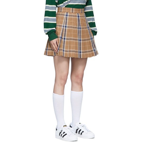  베이프 BAPE Brown Polyester Mini Skirt 222546F090001