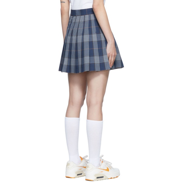  베이프 BAPE Navy Polyester Mini Skirt 222546F090000