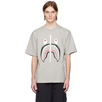 베이프 BAPE Grey Shark T-Shirt 222546M213020