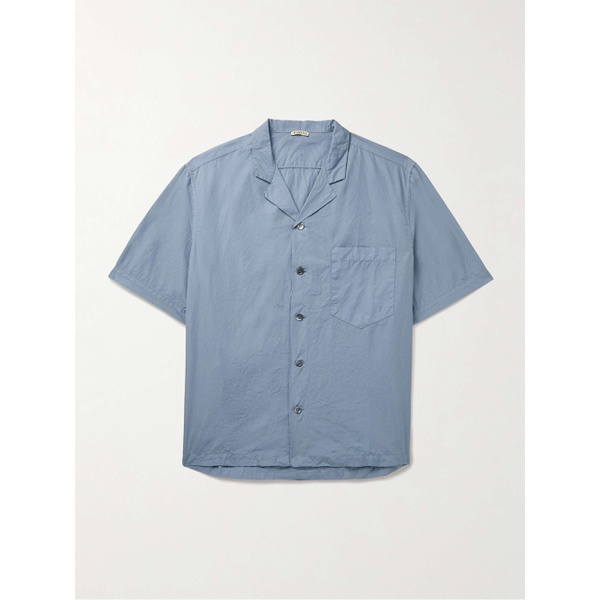  바레나 BARENA Bagolo Camp-Collar Crinkled Cotton-Poplin Shirt 1647597323793477