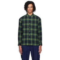 빔즈 플러스 BEAMS PLUS Green Tartan Shirt 232398M192002