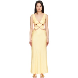 BEC + BRIDGE Yellow Agathe Diamond Maxi Dress 241880F052010