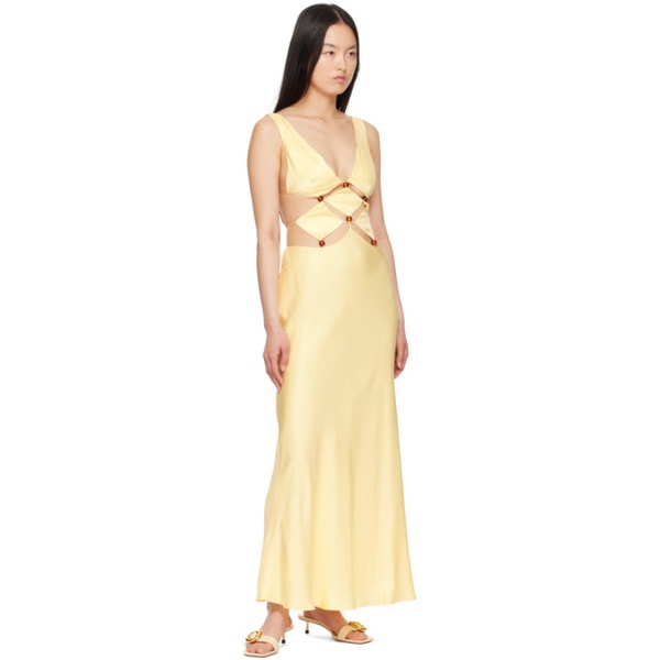  BEC + BRIDGE Yellow Agathe Diamond Maxi Dress 241880F052010