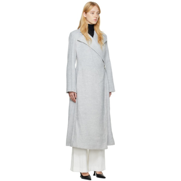  BEVZA Gray Double Long Coat 222726F059000