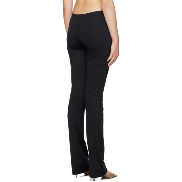  BINYA Black Elasticized Trousers 232557F087001