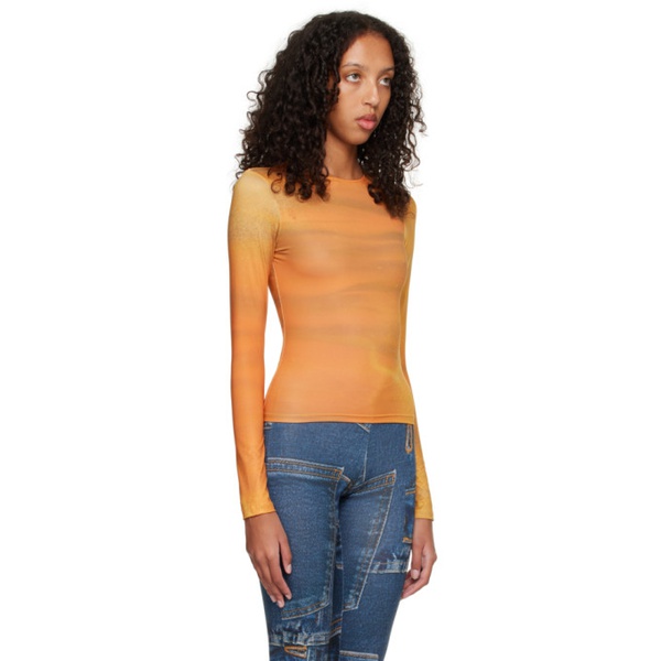 BINYA SSENSE Exclusive Orange Fedra Long Sleeve T-Shirt 222557F110019