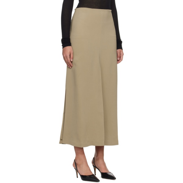  BITE Taupe Vented Maxi Skirt 241734F093000