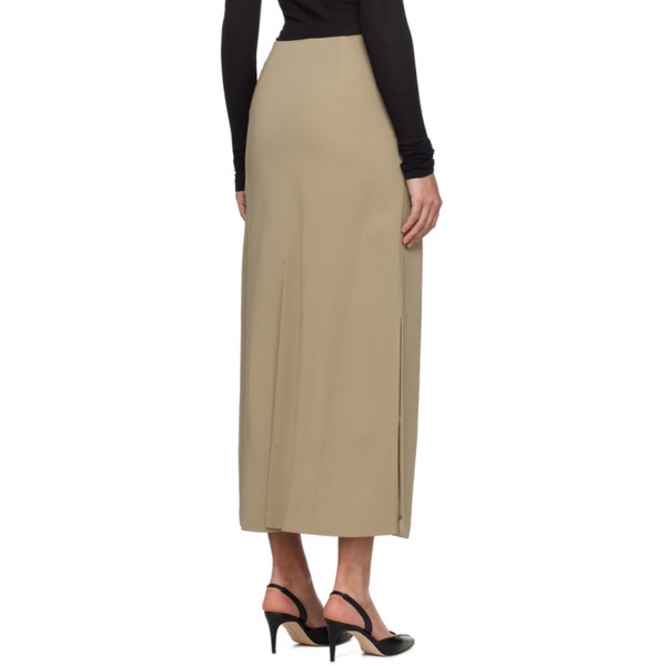  BITE Taupe Vented Maxi Skirt 241734F093000