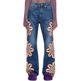 BLUEMARBLE Blue Embroidered Jeans 232950M186003