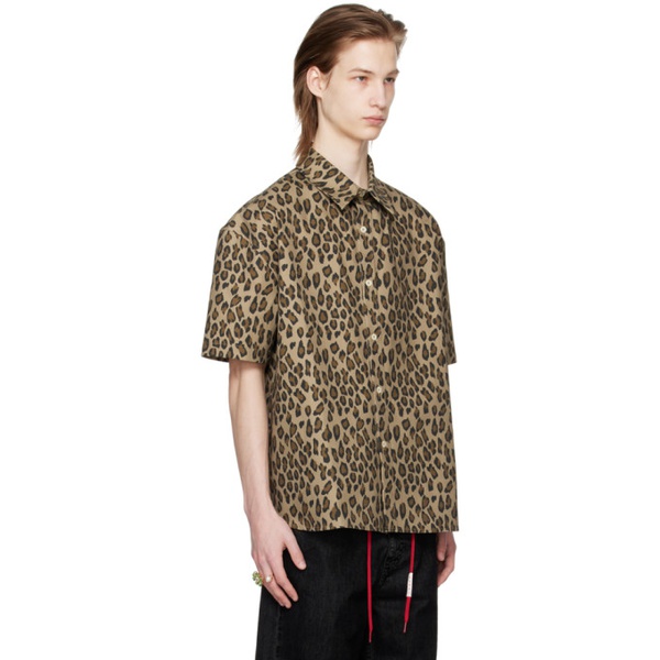  BLUEMARBLE Brown Leopard Shirt 241950M192000