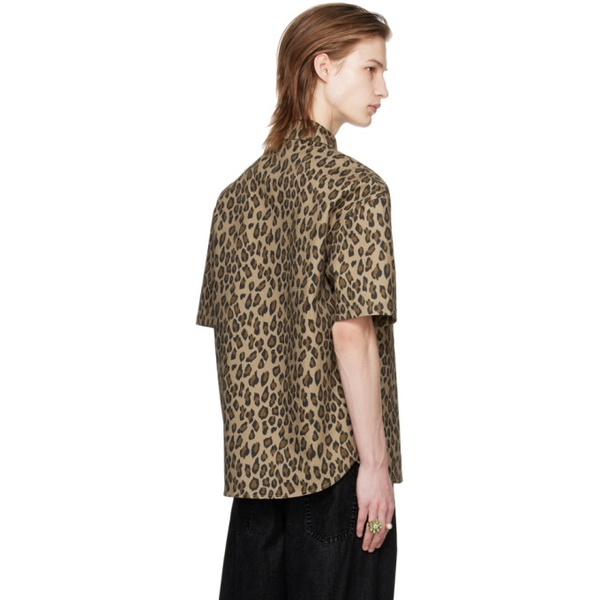  BLUEMARBLE Brown Leopard Shirt 241950M192000