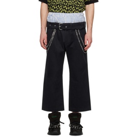 BLUEMARBLE Black Double Layered Trousers 241950M191000