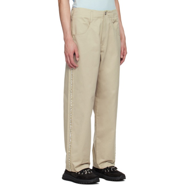  BLUEMARBLE Beige Embroidered Trousers 241950M191001