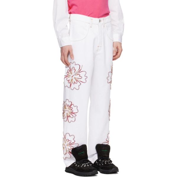  BLUEMARBLE White Embroidered Jeans 241950M186001