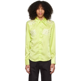 BLUEMARBLE Green Embroidered Shirt 231950M192002
