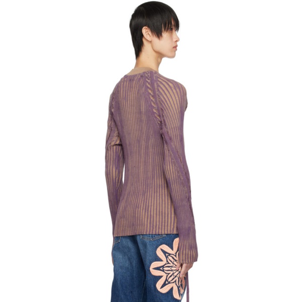  BLUEMARBLE Purple Drawstring Sweater 232950M201001