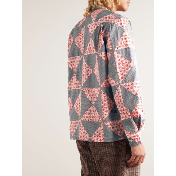  보디 BODE Deco Puzzle Patchwork Printed Cotton-Poplin Shirt 1647597283066361