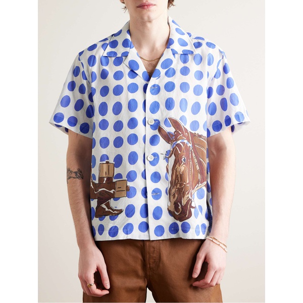  보디 BODE Jockey Dot Camp-Collar Printed Cotton-Voile Shirt 1647597326794145