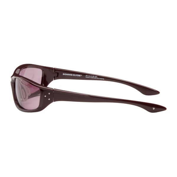  BONNIE CLYDE Burgundy Piccolo Sunglasses 241067M134012